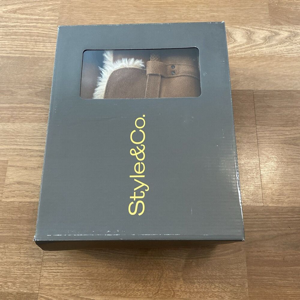 Style & Co Korri Pull-On Buckled Cold Weather Booties Chestnut Size 10M NIB - Picture 2 of 11